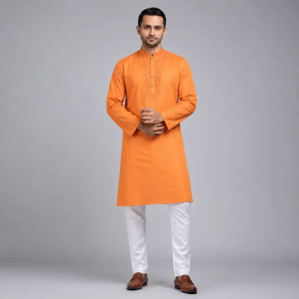 প্রিমিয়াম কমলা পাঞ্জাবি